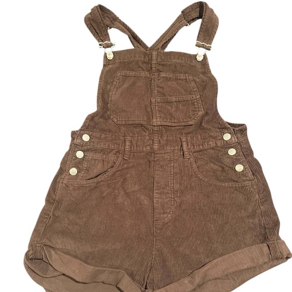 We The Free Chocolate Brown Overalls size s free people
